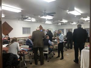 A moment of networking at the HEALTHIER TOGETHER Leadership Reception.